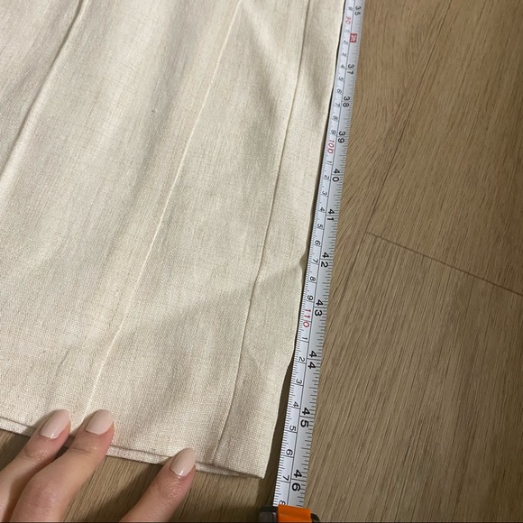 Jil Sander Linen Blend Wide Leg Trousers Off-White Pants - Picture 2 of 8